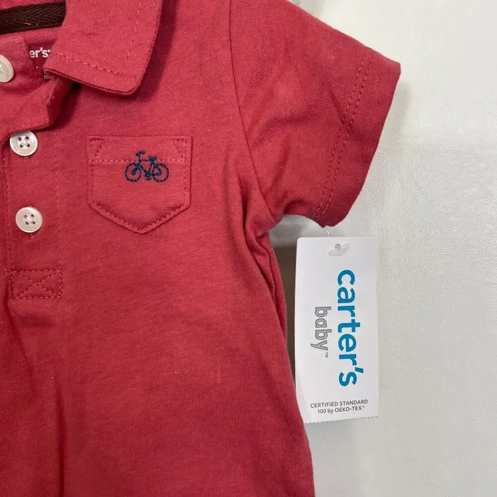 Carter's Sz 3M 3-Piece Shorts Set One Piece and Shirt Set Dinosaurs Cars